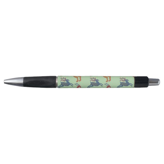 Vintage Amerikaanse Folk Art Herten Aangepaste Kle Pen (Voorkant)