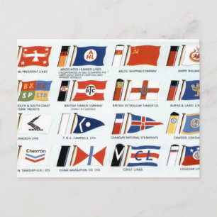 Vintage Amerikaanse Scheepvaartmaatschappij Huisvl Briefkaart