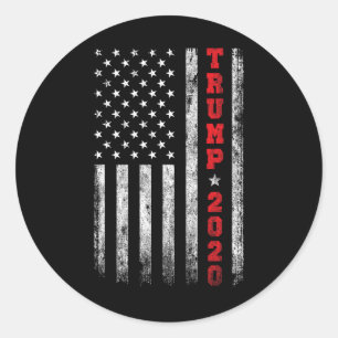 vintage Amerikaanse vlag 2020 Ronde Sticker