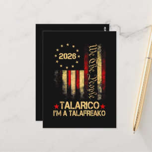 Vintage Amerikaanse vlag 2026 Patriottische Politi Briefkaart