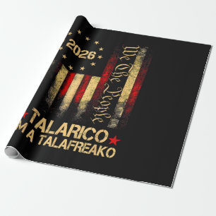 Vintage Amerikaanse vlag 2026 Patriottische Politi Cadeaupapier