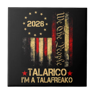 Vintage Amerikaanse vlag 2026 Patriottische Politi Tegeltje