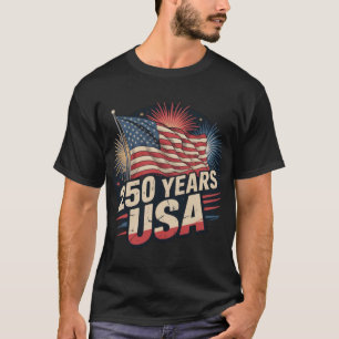 Vintage Amerikaanse Vlag 250 Jaar USA T-Shirt