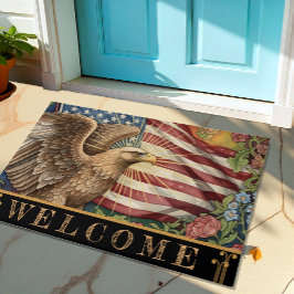 Vintage Amerikaanse vlag, Adelaar, USA Patriottisc Deurmat