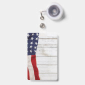 Vintage Amerikaanse vlag Badge (Voorzijde met uittrekbare clip)