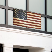 Vintage Amerikaanse Vlag Banner (Buitenkant Gebouw)
