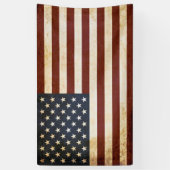 Vintage Amerikaanse Vlag Banner (Verticaal)
