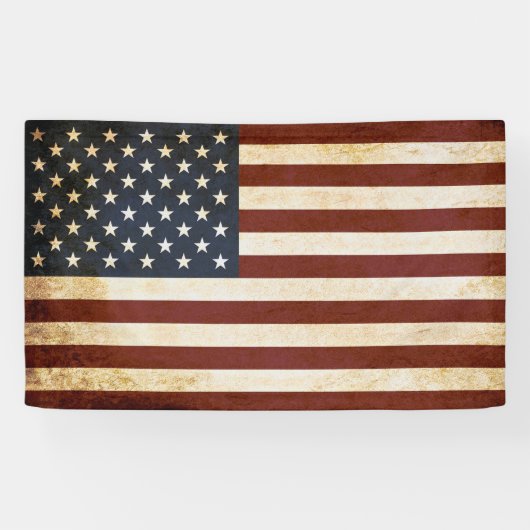 Vintage Amerikaanse Vlag Banner (Horizontaal)