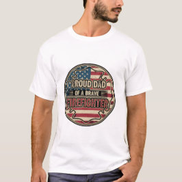 Vintage Amerikaanse vlag brandweerman vader shirt