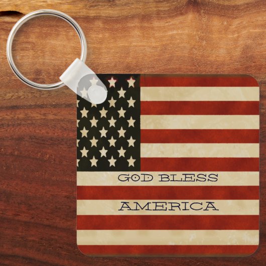 Vintage Amerikaanse Vlag CADOS Sleutelhanger (Voorkant)