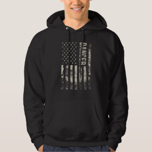 Vintage Amerikaanse vlag danser Hoodie