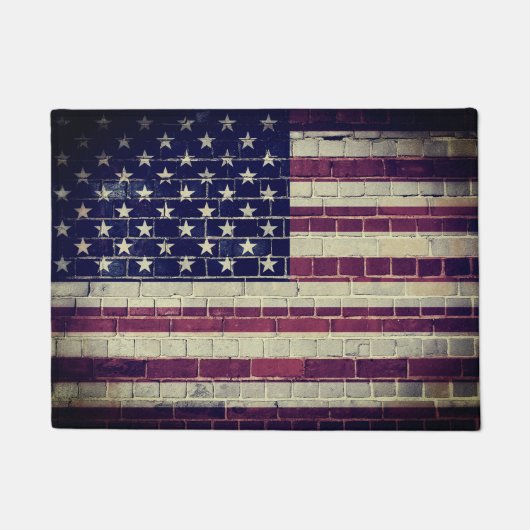 Vintage Amerikaanse vlag Deurmat (Voorkant)