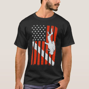 Vintage Amerikaanse Vlag Diver Down Duik Vs Vlag S T-shirt