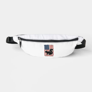 Vintage Amerikaanse Vlag Eekhoorn Patriottisch Shi Heuptasje