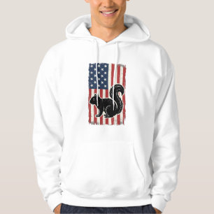 Vintage Amerikaanse Vlag Eekhoorn Patriottisch Shi Hoodie