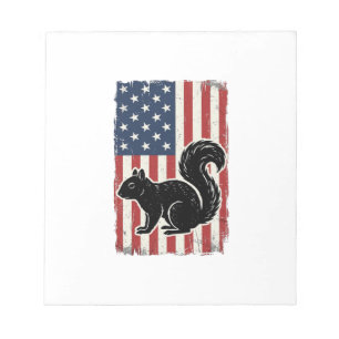 Vintage Amerikaanse Vlag Eekhoorn Patriottisch Shi Notitieblok
