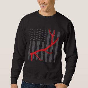 Vintage Amerikaanse Vlag Eland Jagen Grappig Usa B Trui