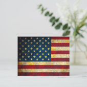 Vintage Amerikaanse Vlag Feestdagenkaart (Staand voorkant)