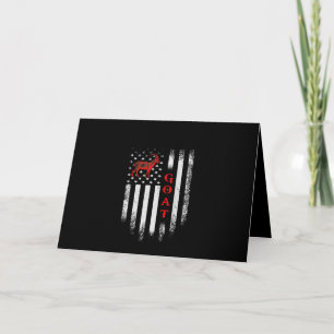 Vintage Amerikaanse Vlag Geit Kaart