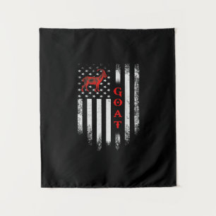Vintage Amerikaanse Vlag Geit Wandkleed