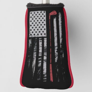Vintage Amerikaanse Vlag Golfclub Cadeau Golfer Golfheadcover