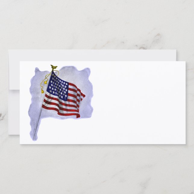 Vintage Amerikaanse vlag in patriottische kleuren (Voorkant)