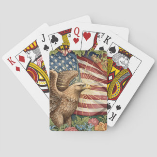 Vintage Amerikaanse Vlag Kaarten, USA Patriottisch Pokerkaarten