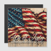 Vintage Amerikaanse vlag kunst voor 4 juli (Voorkant / Achterkant)