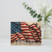 Vintage Amerikaanse vlag kunst voor 4 juli (Staand voorkant)