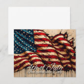 Vintage Amerikaanse vlag kunst voor 4 juli (Voorkant / Achterkant)