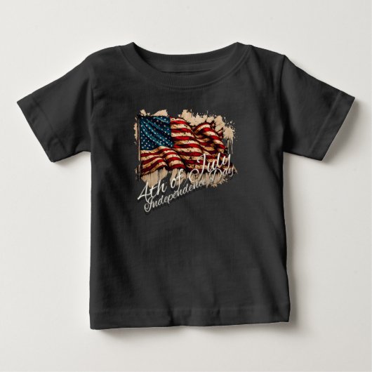 Vintage Amerikaanse vlag kunst voor 4 juli (Voorkant)