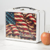 Vintage Amerikaanse vlag kunst voor 4 juli (In situ)