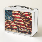 Vintage Amerikaanse vlag kunst voor 4 juli (Achterkant)