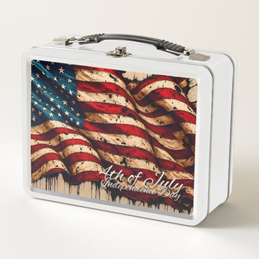 Vintage Amerikaanse vlag kunst voor 4 juli (Voorkant)