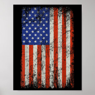 Vintage Amerikaanse vlag Memorial Day veteranen Poster