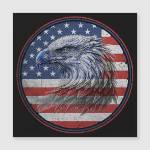 Vintage Amerikaanse vlag met adelaar in distressed