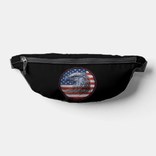 Vintage Amerikaanse vlag met adelaar in distressed Heuptasje