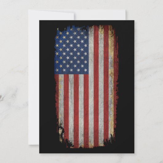 Vintage Amerikaanse vlag met afwerking Kaart (Voorkant)