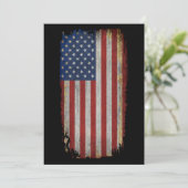 Vintage Amerikaanse vlag met afwerking Kaart (Staand voorkant)
