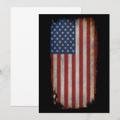 Vintage Amerikaanse vlag met afwerking Kaart (Voorkant / Achterkant)
