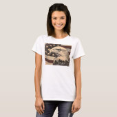 Vintage Amerikaanse vlag met Amerikaanse zeearend T-shirt (Voorkant volledig)