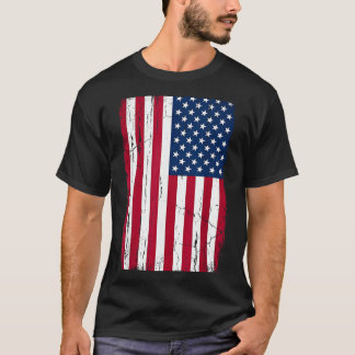 Vintage Amerikaanse vlag met distressed-effect T-shirt