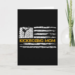 Vintage Amerikaanse Vlag Mma Kickboksen Vechtster Kaart