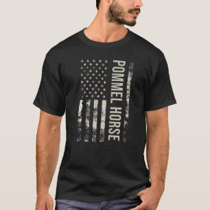 Vintage Amerikaanse Vlag Paard Voltige Premium T-shirt