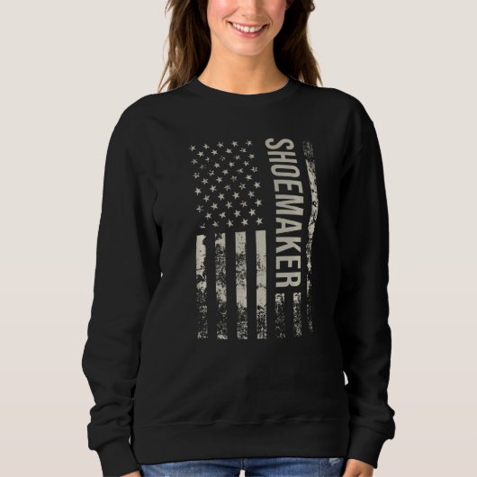 Vintage Amerikaanse Vlag Shoemaker Premium Trui (Voorkant)