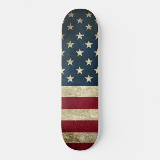 Vintage Amerikaanse Vlag Skateboard (Voorkant)