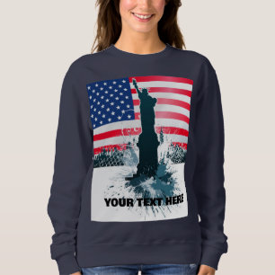 Vintage Amerikaanse Vlag Statue of Liberty T-shirt