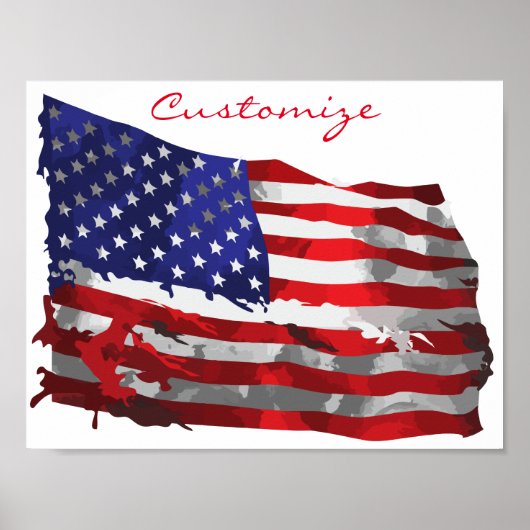 Vintage Amerikaanse vlag Thunder_Cove Poster (Voorkant)