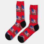 Vintage Amerikaanse Vlag Thunder_Cove Sokken (Links)