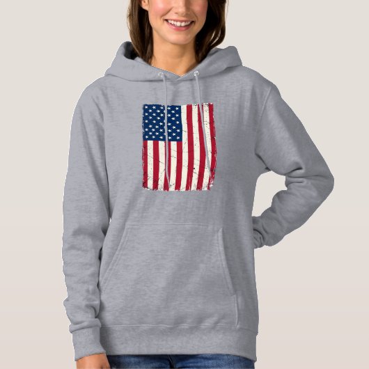 Vintage Amerikaanse Vlag Vector T-shirt Desi (Voorkant)